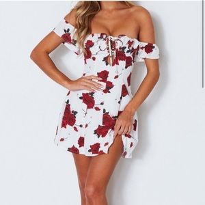 NWT White rose dress